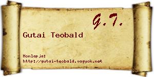 Gutai Teobald névjegykártya